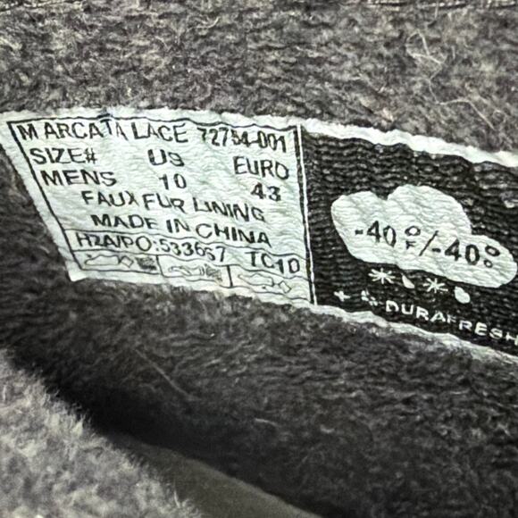 Bogs Arcata Lace Boot Mens 10 Black Waterproof Warm Snow Faux Fur Insulated -40 - Picture 7 of 10